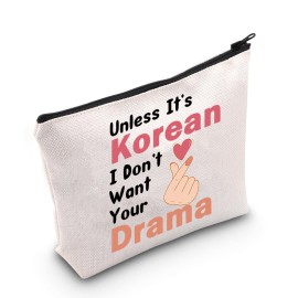 MNIGIU Finger Heart Makeup Bag - Korean Lover Gift for Korean Drama Fans