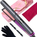 LANDOT Flat Iron Hair Straightener: Ceramic Ionic Straightener for Frizz-Free Shine - Adjustable Temp 250-450F & Auto Shut Off + Travel Pouch