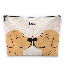 Sufamb Cute Makeup Bag,Love Gifts for Her,Gifts for Girlfriend Wife,I Love You Gifts for Her,Valentines Gifts,Cute Gifts for Women,Golden Retriever Gifts Small Cosmetic Makeup Bag for Purse