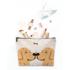 Sufamb Cute Makeup Bag,Love Gifts for Her,Gifts for Girlfriend Wife,I Love You Gifts for Her,Valentines Gifts,Cute Gifts for Women,Golden Retriever Gifts Small Cosmetic Makeup Bag for Purse