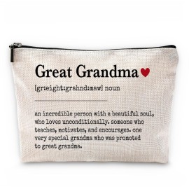 Sufamb Grandma Makeup Bag - Gift for Great Grandma, Mother\'s Day, Birthday - Small Cosmetic Bag for Purse