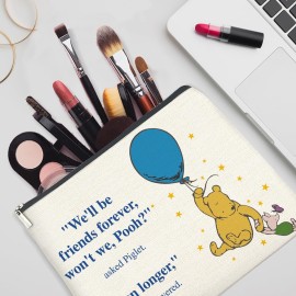 YeleY Friendship for Women Friends, Pooh Bear for Girls, for Best Friends Women, Pooh Bear Cosmetic Makeup Bag