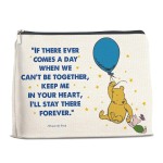 YeleY Pooh Bear for Women Friends, Pooh Bear Makeup Bag for Teens Women Friends, Long Distance Friendship Gifts