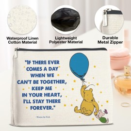 YeleY Pooh Bear for Women Friends, Pooh Bear Makeup Bag for Teens Women Friends, Long Distance Friendship Gifts
