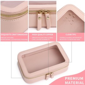 LOFOWN Clear Makeup Bag Small Cosmetic & Toiletry Bag Waterproof Travel Case Women\'s Pouch Organizer Makeup Bag for Car with Zipper (Pink, Small-1) LOFOWN Clear Makeup Bag Small Cosmetic & Toiletry Bag Waterproof Travel Case Women\'s Pouch Organizer Makeup Bag for Car with Zipper (Pink, Small-1)