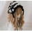 TTYAO REII Lolita Accessories Gothic Lolita Headband Girls Hair Accessories Bow Lolita Maid Headdress for Cosplay Party (Black and White)