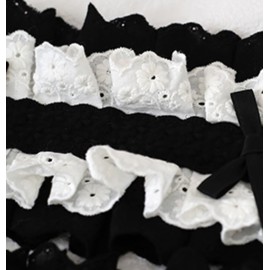 TTYAO REII Lolita Accessories Gothic Lolita Headband Girls Hair Accessories Bow Lolita Maid Headdress for Cosplay Party (Black and White) TTYAO REII Lolita Accessories Gothic Lolita Headband Girls Hair Accessories Bow Lolita Maid Headdress for Cosplay Party (Black and White)