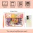 HANAMO Chenille Letter Clear Bag Monogram Chenille Letter Travel Patch Pouch Snack Makeup Multi-purpose Transparent Waterproof Snacks Makeup Tote Bag with Wrist Strap
