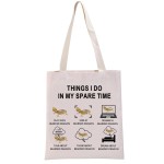 G2TUP Bearded Dragon Lover Gift Thins I Do in My Spare Time Bearded Dragon Tote Bag Bearded Dragon Mom Handbag (Spare Time Bearded Dragon TB)