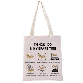 G2TUP Bearded Dragon Lover Gift Thins I Do in My Spare Time Bearded Dragon Tote Bag Bearded Dragon Mom Handbag (Spare Time Bearded Dragon TB)
