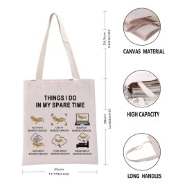 G2TUP Bearded Dragon Lover Gift Thins I Do in My Spare Time Bearded Dragon Tote Bag Bearded Dragon Mom Handbag (Spare Time Bearded Dragon TB)