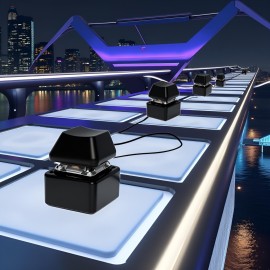 2 Pcs Black Keyboard 1 Key Keychain Light Up 7 Modes LED Light Toys Stress Relief Gifts, Fidget Button Stress Relief Artifact to Pass The Time to Class and Office Boring Vent Squeeze Toys Automotive T