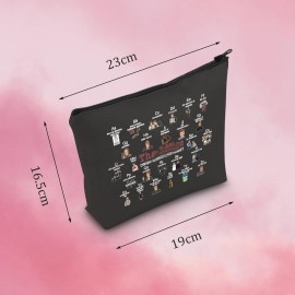 TV Show Merchandise TV Show Fandom Gift TV Show Makeup Zipper Pouch (Offic BLK)