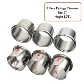 QUEESALN Hair Styling Station with Curling Hot Iron, Organizer Holder for Salon Appliances - 3pcs 2inch Stainless Steel Tubes