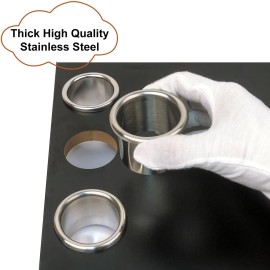 QUEESALN Hair Styling Station with Curling Hot Iron, Organizer Holder for Salon Appliances - 3pcs 2inch Stainless Steel Tubes