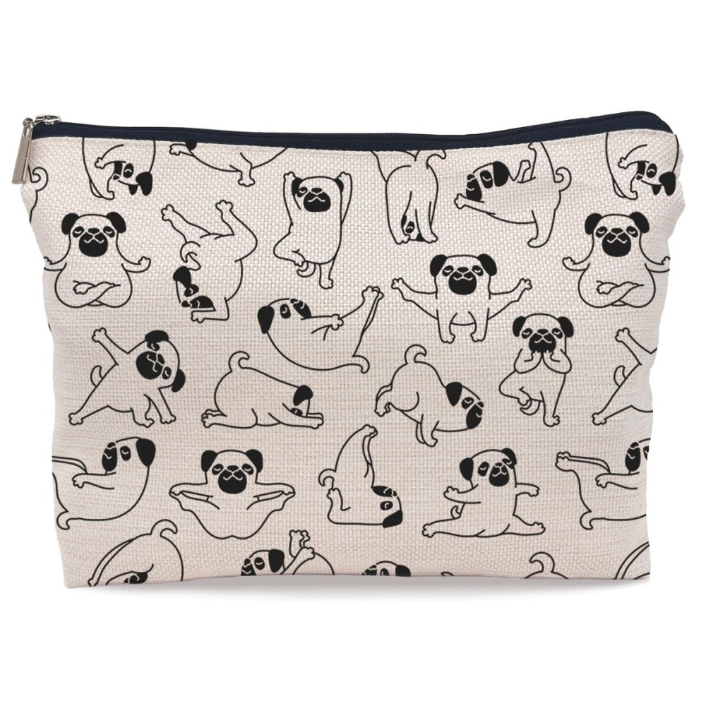 Lacosu Pug Mom Gifts: Fun Pug Cosmetic Bag for Women
