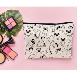 Lacosu Pug Mom Gifts: Fun Pug Cosmetic Bag for Women