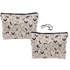 Lacosu Pug Mom Gifts: Fun Pug Cosmetic Bag for Women