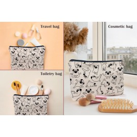 Lacosu Pug Mom Gifts: Fun Pug Cosmetic Bag for Women