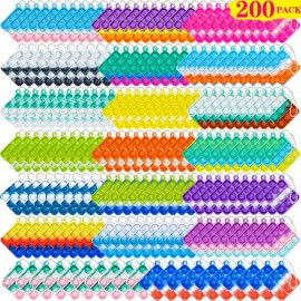DOPWQAA 200 Pcs Mini Pop Bubble Fidget Toys for Party Favors, Pop Toy Bulk for Party Favor, Classroom Student Prizes Christmas Easter Basket Goodie Bag Stuffers Valentine for Kids