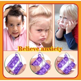 DOPWQAA 200 Pcs Mini Pop Bubble Fidget Toys for Party Favors, Pop Toy Bulk for Party Favor, Classroom Student Prizes Christmas Easter Basket Goodie Bag Stuffers Valentine for Kids