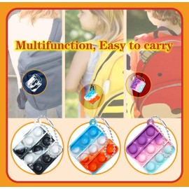 DOPWQAA 200 Pcs Mini Pop Bubble Fidget Toys for Party Favors, Pop Toy Bulk for Party Favor, Classroom Student Prizes Christmas Easter Basket Goodie Bag Stuffers Valentine for Kids