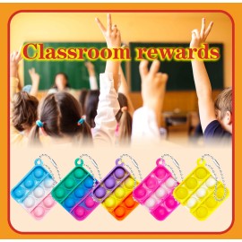 DOPWQAA 200 Pcs Mini Pop Bubble Fidget Toys for Party Favors, Pop Toy Bulk for Party Favor, Classroom Student Prizes Christmas Easter Basket Goodie Bag Stuffers Valentine for Kids