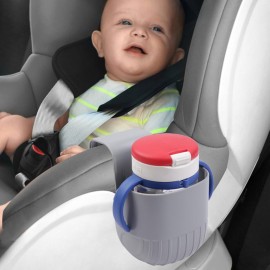 Child Cup Holder for Convertible Car Seats, Car Seat Cup Holder, Baby Stroller Cup Holer Wheelchair Cup Holder, Child Cup Holders Compatible with The Majority of Car Seat Models - Grey