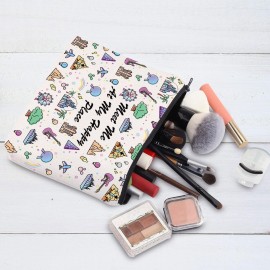 G2TUP Meet Me At My Happy Place Theme Park Travel Toiletry Bag Kingdom of Dreams Zipper Bag Epcot Reusable Bag (Meet Me At My Happy Place Makup bag)
