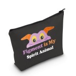 Purple Dragon Cosmetic Makeup Bag One Little Spark Purple Dragont Imagination Purple Dragon Fans Gift Purple Dragon Gift (Fig BLK)