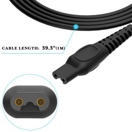 Linkidea 8V Shaver Charger Cord, Replacement USB Power Charger Adapter Cable, Compatible with Philips Norelco HQ850, AT600, FT618, S5050, S5080