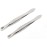2Pcs Silver Stainless Steel Eyebrow Tweezer Eyebrow Trimmer Shaper Facial Hair Remover Puller Slanted Tip Makeup Beauty Tools Practical Design Hair Removal Tweezers