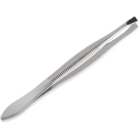 2Pcs Silver Stainless Steel Eyebrow Tweezer Eyebrow Trimmer Shaper Facial Hair Remover Puller Slanted Tip Makeup Beauty Tools Practical Design Hair Removal Tweezers