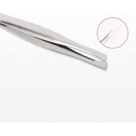 2Pcs Silver Stainless Steel Eyebrow Tweezer Eyebrow Trimmer Shaper Facial Hair Remover Puller Slanted Tip Makeup Beauty Tools Practical Design Hair Removal Tweezers