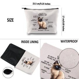 G2TUP Siamese Cat Anatomy Makeup Bag - Cat Lover Gift (Anatomy MB)