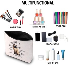 G2TUP Siamese Cat Anatomy Makeup Bag - Cat Lover Gift (Anatomy MB)