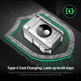 Electric Razor for Men, All Metal Body, Magnetic Shaving Head, Powerful motors, Sharp blades, Full Body Washing, Type-C Quick Charging, LED Display, Mini Cordless Rotary Shaver, Easy to travel, Silver