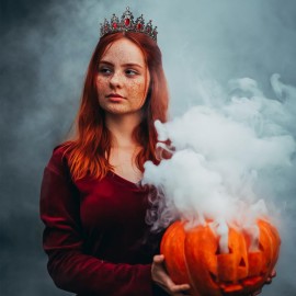 JOYRUBY Black Red Elegant Princess Crown Tiara for Women, Black Swan Crystal Headpiece for Bride, Girls, Halloween, Prom, Homecoming, Pageant