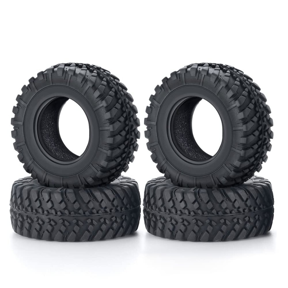 QUPA AM STORE RC Rubber Micro Tires 38mm with Foam Insert 4pcs for 1/18 Kyosho Mini Z 4x4 Jimny