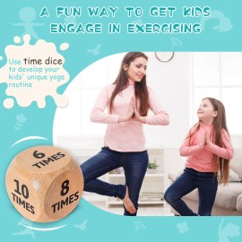 Garybank Kids Yoga Dice With 12 Yoga Cards, 20 Breathing Exercise Cards - Calm Down Corner Supplies, Solo or Group Fun Exercise Game, Workout Equipment, Christmas Gifts