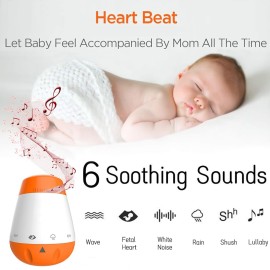 Sound Machine for Baby Sleeping,Portable Baby Sleep Soother,Sleep Sounds Machine with \'shu shu\' for Newborn Kids,White Noise Sound Machine for Adult, 6 Soothing Sounds Easy Oprate-Great Gift