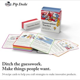 Pip Decks Innovation Tactics Card Deck, Business Tool to Improve Your Innovation Process and Product Design Strategy, 54 Cards in a Case