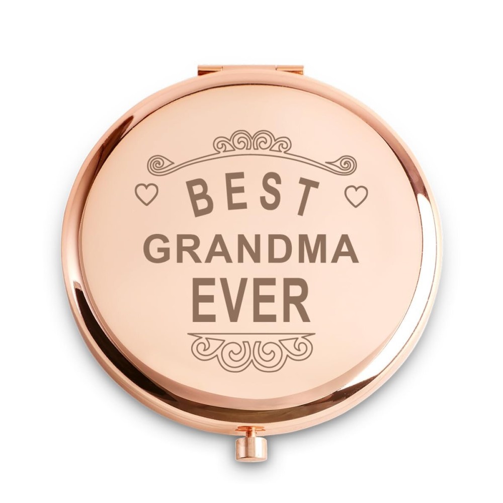 Grandma Gifts from Granddaughter Grandson Grandkids, Personalized Compact Mirror, Sentimental Mothers Day Birthday Gifts for Grandma, Best Grandma Ever Gifts, Unique Present for Grandmother Grandma Gifts from Granddaughter Grandson Grandkids, Personalized Compact Mirror, Sentimental Mothers Day Birthday Gifts for Grandma, Best Grandma Ever Gifts, Unique Present for Grandmother