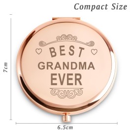 Grandma Gifts from Granddaughter Grandson Grandkids, Personalized Compact Mirror, Sentimental Mothers Day Birthday Gifts for Grandma, Best Grandma Ever Gifts, Unique Present for Grandmother Grandma Gifts from Granddaughter Grandson Grandkids, Personalized Compact Mirror, Sentimental Mothers Day Birthday Gifts for Grandma, Best Grandma Ever Gifts, Unique Present for Grandmother