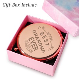 Grandma Gifts from Granddaughter Grandson Grandkids, Personalized Compact Mirror, Sentimental Mothers Day Birthday Gifts for Grandma, Best Grandma Ever Gifts, Unique Present for Grandmother Grandma Gifts from Granddaughter Grandson Grandkids, Personalized Compact Mirror, Sentimental Mothers Day Birthday Gifts for Grandma, Best Grandma Ever Gifts, Unique Present for Grandmother