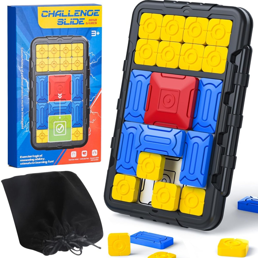 Super Slide Puzzle Games, 500+ Challenges Brain Teaser Puzzles, STEM Toys IQ Puzzles Toy Learning Games for Kids, Teens, Travel Toys Birthday Gifts for Boys Girls
