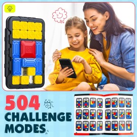 Super Slide Puzzle Games, 500+ Challenges Brain Teaser Puzzles, STEM Toys IQ Puzzles Toy Learning Games for Kids, Teens, Travel Toys Birthday Gifts for Boys Girls