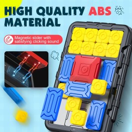 Super Slide Puzzle Games, 500+ Challenges Brain Teaser Puzzles, STEM Toys IQ Puzzles Toy Learning Games for Kids, Teens, Travel Toys Birthday Gifts for Boys Girls