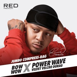 Red by Kiss Premium Bow Wow X Power Wave Durag, 360 Wave Compression Cap for Men & Women, Adjustable Hook-&-Loop Strap, Stylish & Durable, Ideal for Locs, Braids, Finger Waves (Jumbo Velvet - Black) Red by Kiss Premium Bow Wow X Power Wave Durag, 360 Wave Compression Cap for Men & Women, Adjustable Hook-&-Loop Strap, Stylish & Durable, Ideal for Locs, Braids, Finger Waves (Jumbo Velvet - Black)