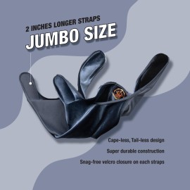 Red by Kiss Premium Bow Wow X Power Wave Durag, 360 Wave Compression Cap for Men & Women, Adjustable Hook-&-Loop Strap, Stylish & Durable, for Locs, Braids, Finger Waves (Jumbo Velvet, Charcoal Gray)